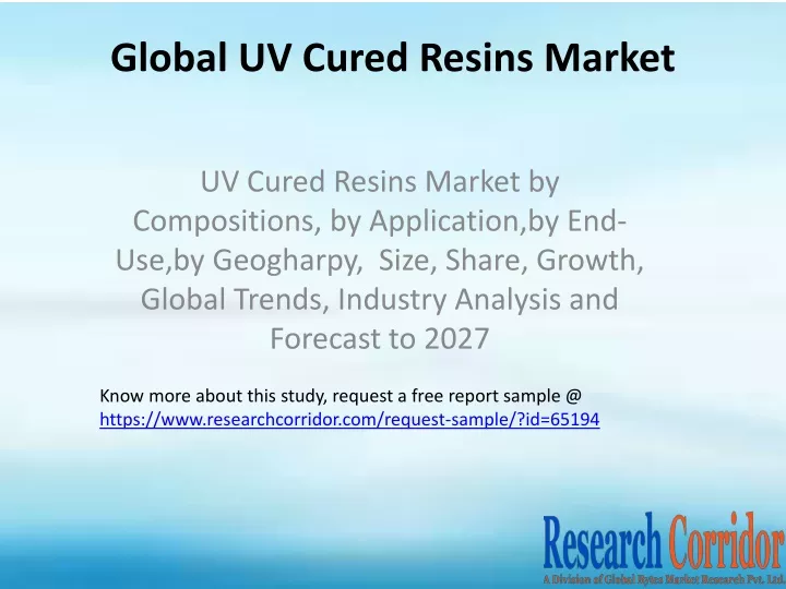 global uv cured resins market