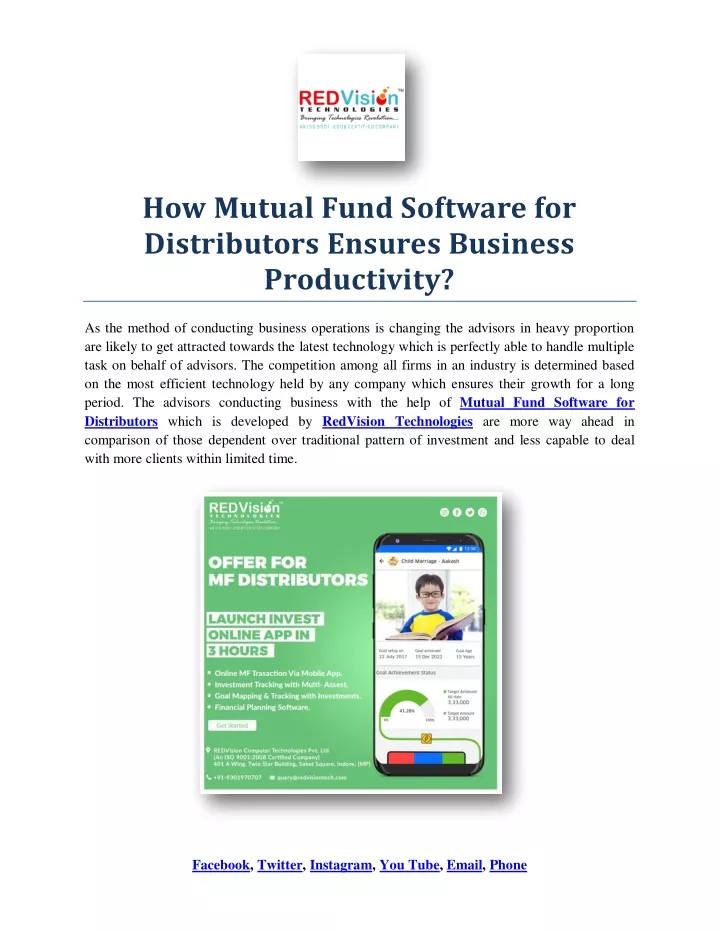 how mutual fund software for distributors ensures