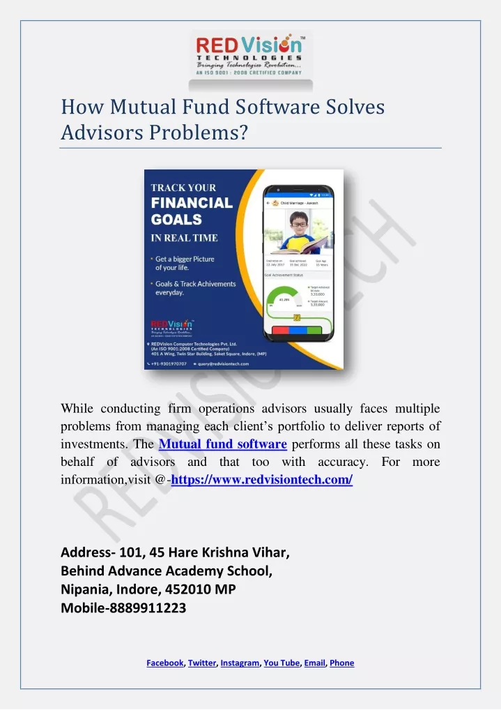 how mutual fund software solves advisors problems