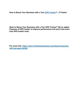 how to boost your business with a taxi
