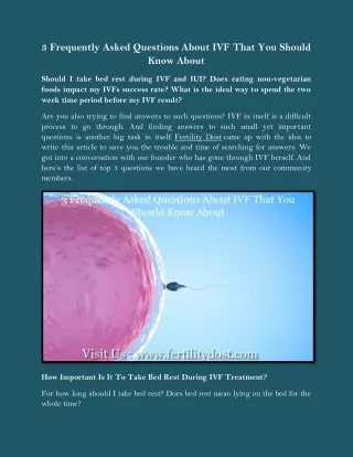 3 frequently asked questions about ivf that