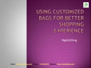 Using Customized Bags for Better Shopping Experience