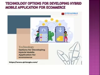 Developing Hybrid Mobile Application for ecommerce