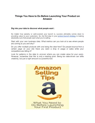things you have to do before launching your