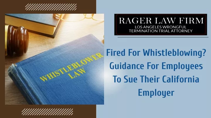 fired for whistleblowing guidance for employees