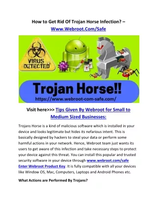 how to get rid of trojan horse infection