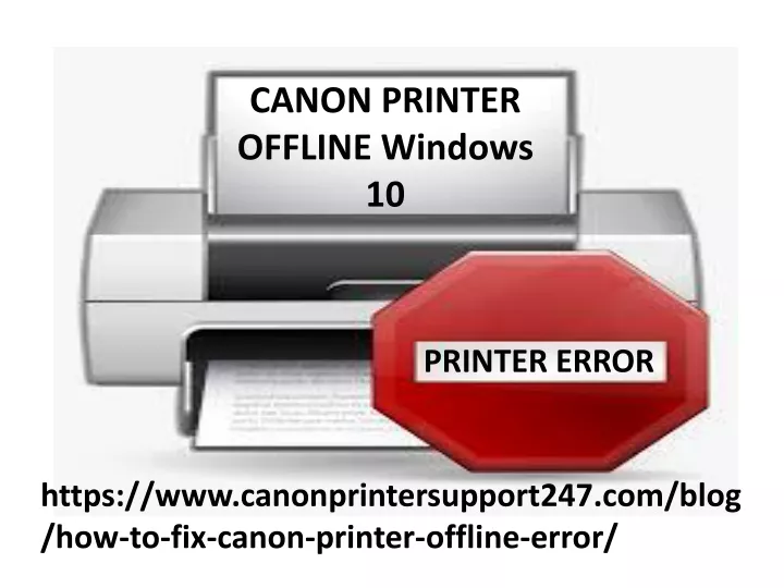 canon printer offline windows 10