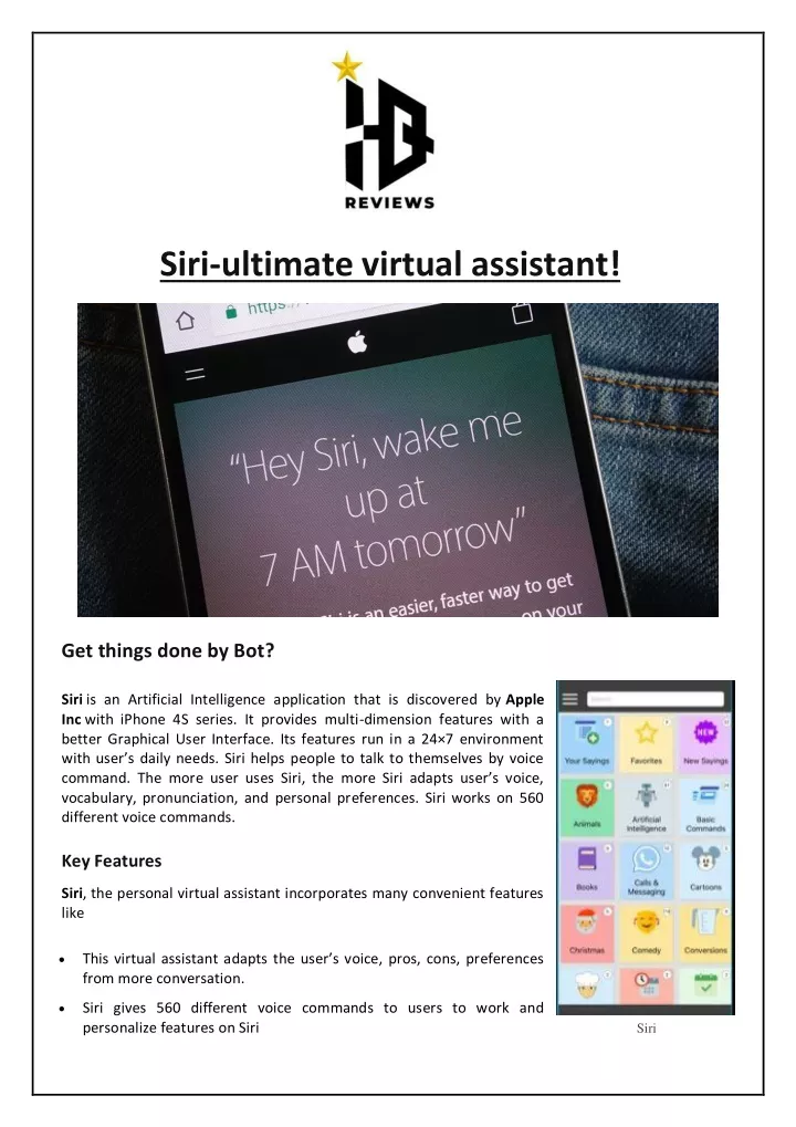 siri ultimate virtual assistant