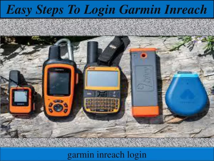 easy steps to login garmin inreach