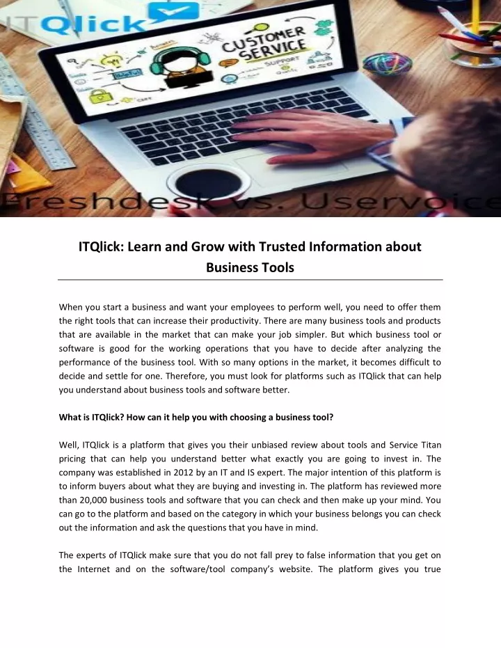 itqlick learn and grow with trusted information