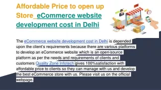 Quality Zone Infotech_eCommerce development company in Noida