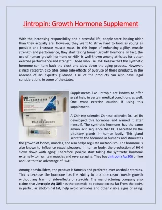 jintropin growth hormone supplement jintropin