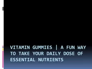 Vitamin gummies in UK