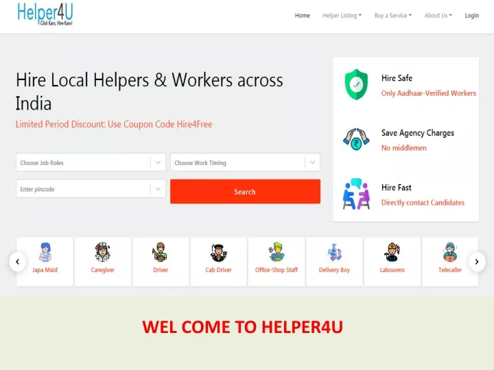 wel come to helper4u