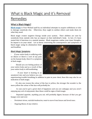 what is black magic and it s removal remedies