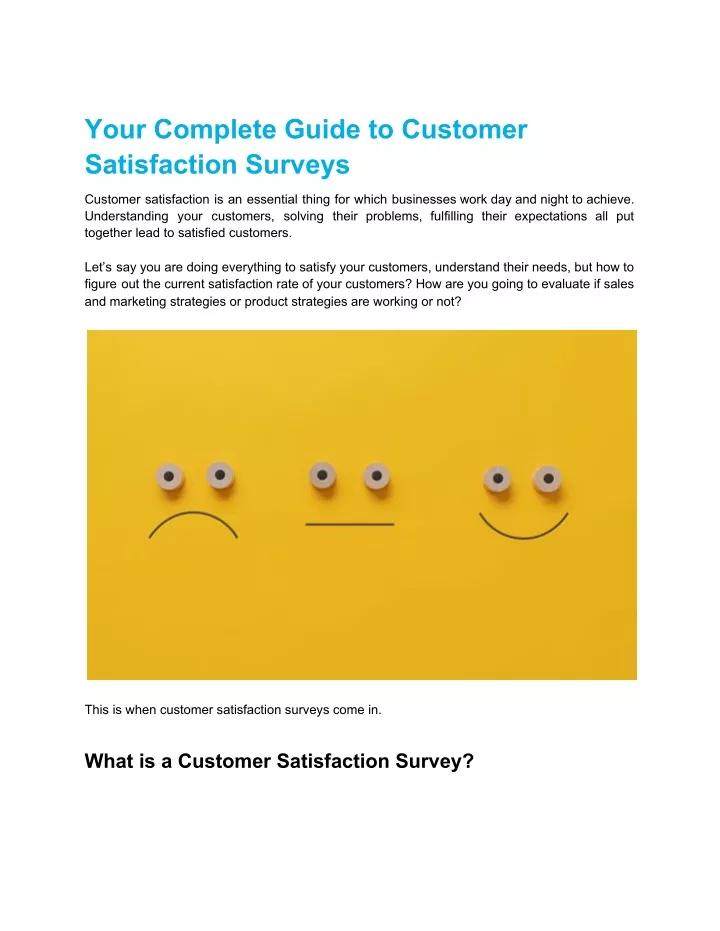 your complete guide to customer satisfaction