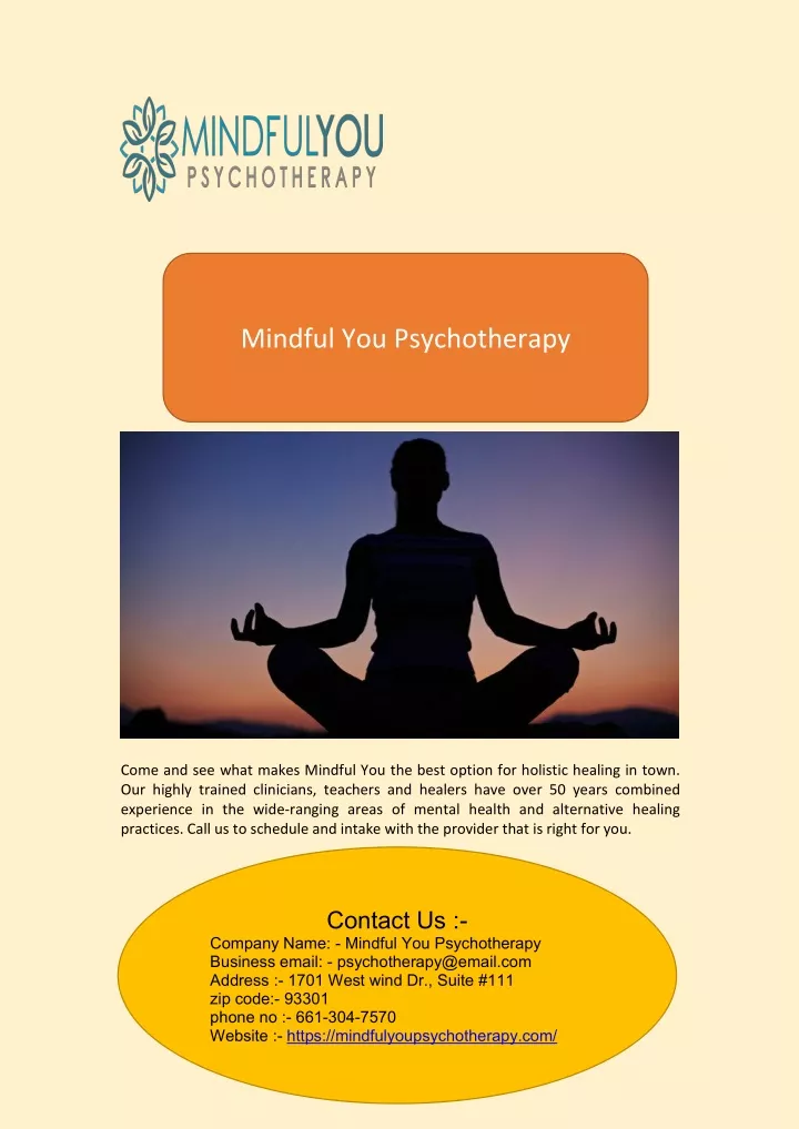 mindful you psychotherapy