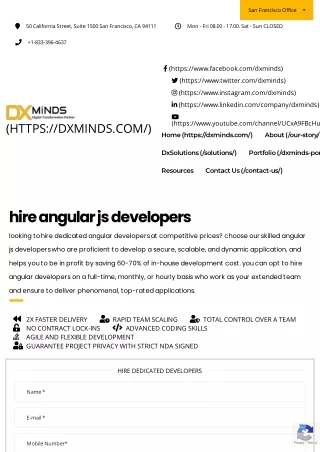 hire a professional Angular JS developer in India