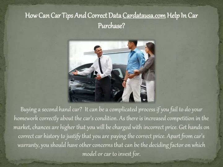 how can car tips and correct data