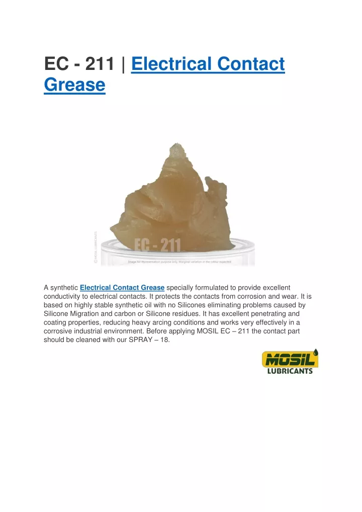 ec 211 electrical contact grease