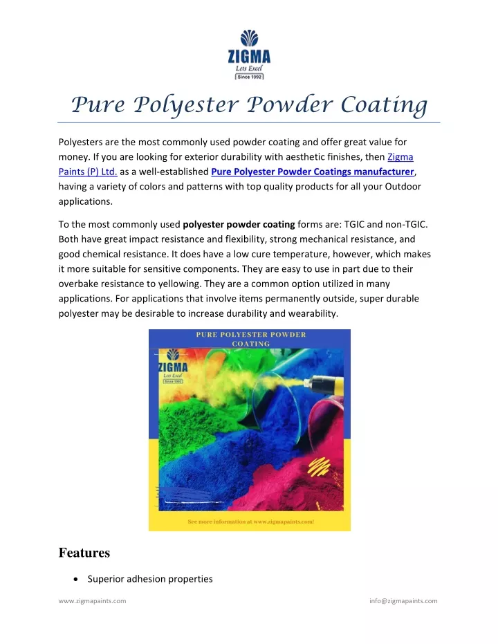 pure polyester powder coating