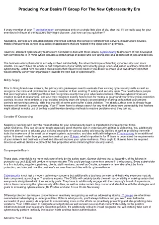 producing your desire it group