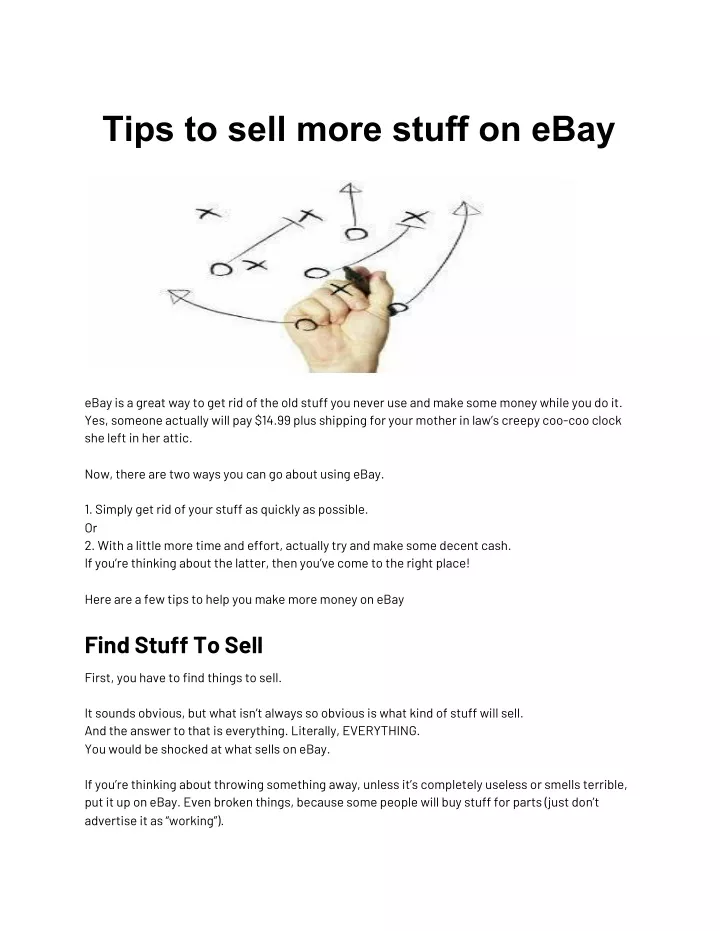 tips to sell more stuff on ebay