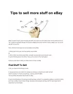Tips to sell more stuff on eBay -   Price Spectre