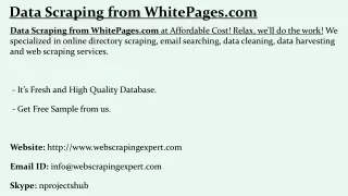 data scraping from whitepages com