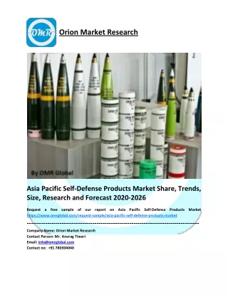 Asia Pacific Self-Defense Products Market Size, Share, Trends & Forecast 2020-2026