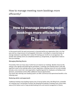 how to manage meeting room bookings more