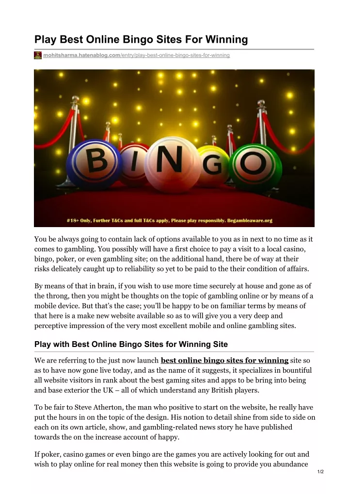 play best online bingo sites for winning