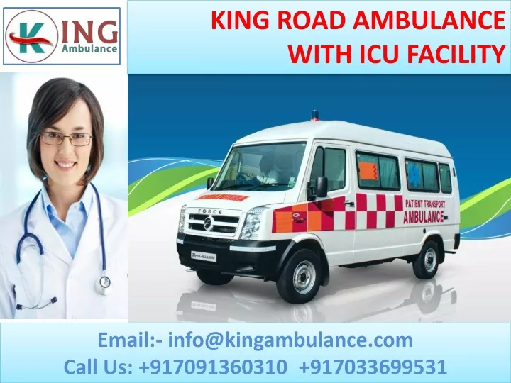 king road ambulance with icu facility