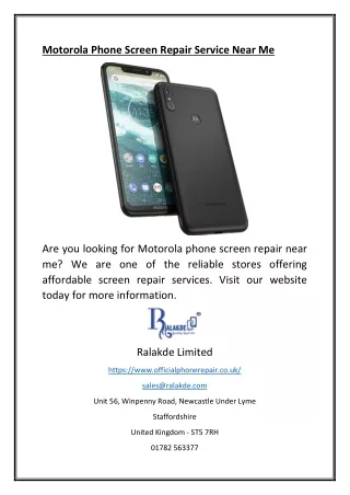 motorola phone screen repair service near me