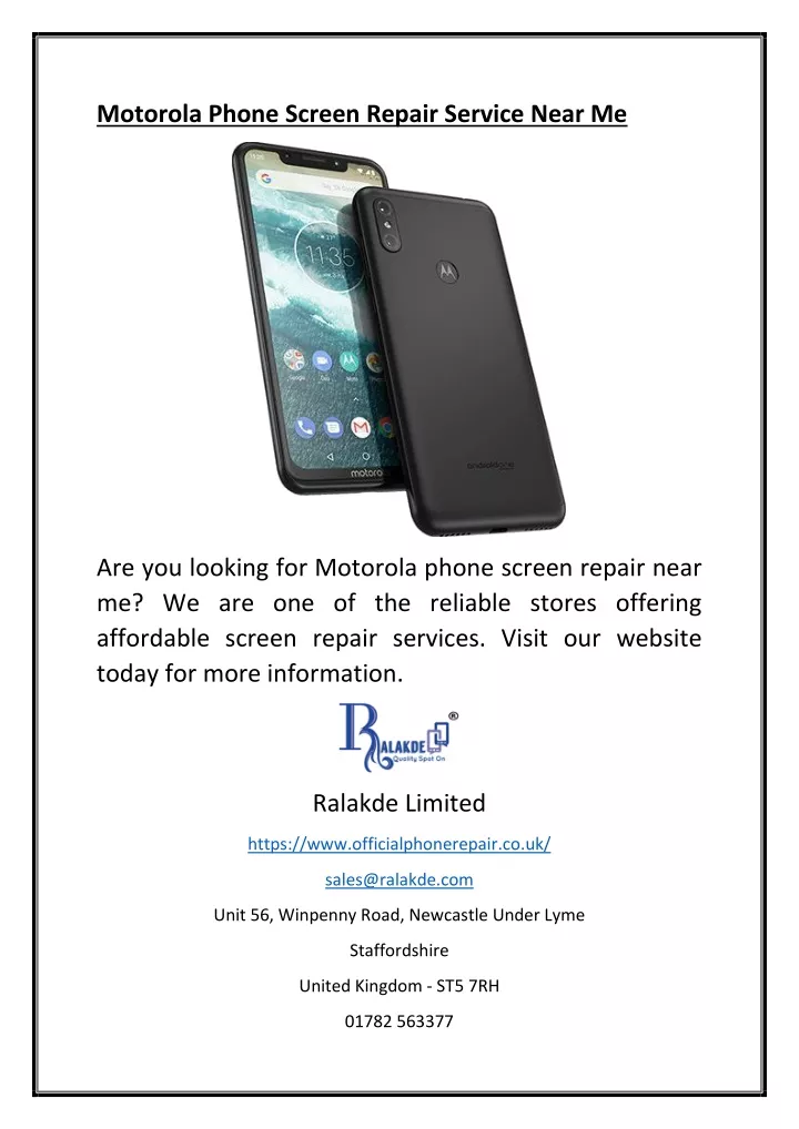 motorola phone screen repair service near me
