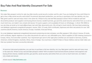 Buy Fake And Real Identity Document For Sale