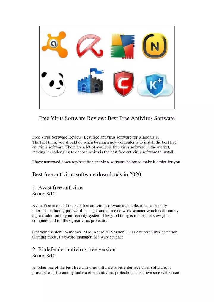 free virus software review best free antivirus