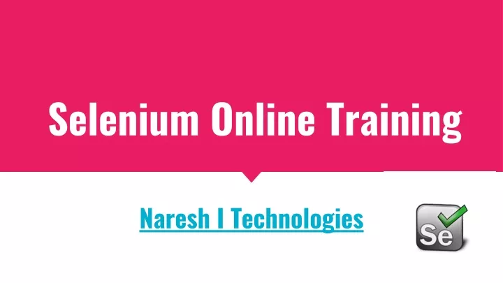 selenium online training