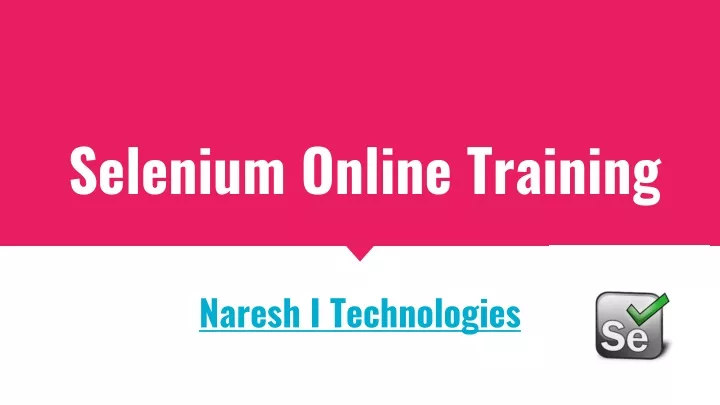 selenium online training