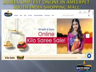Sarees Simplest Online in Ameerpet- South India Shopping Mall: