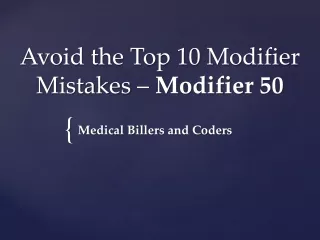avoid the top 10 modifier mistakes modifier 50