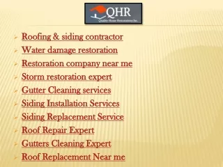 roofing siding contractor water damage