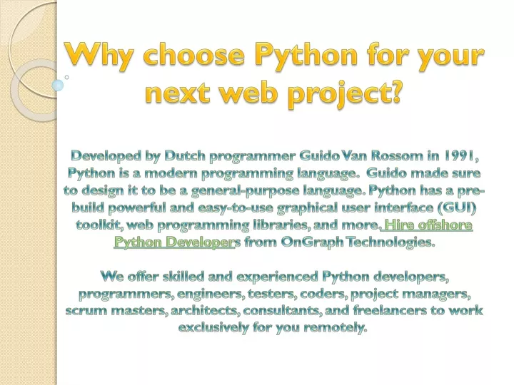why choose python for your next web project