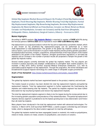 global hip implants market research report