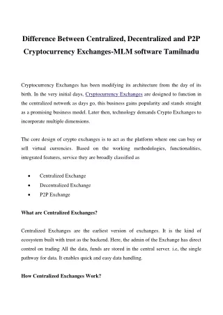 difference between centralized decentralized