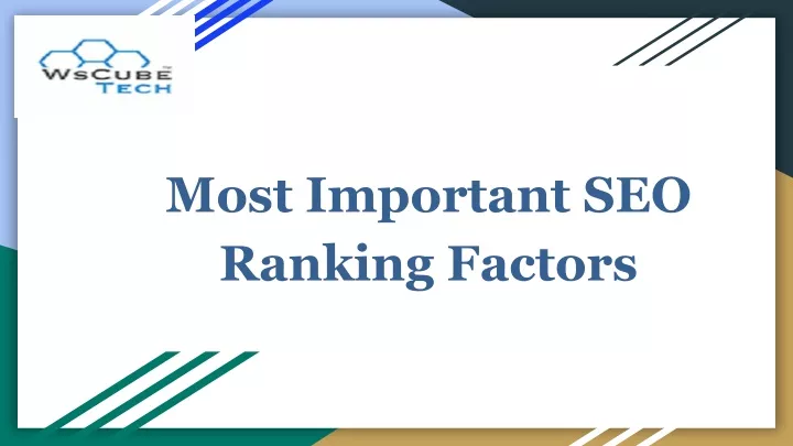 most important seo ranking factors