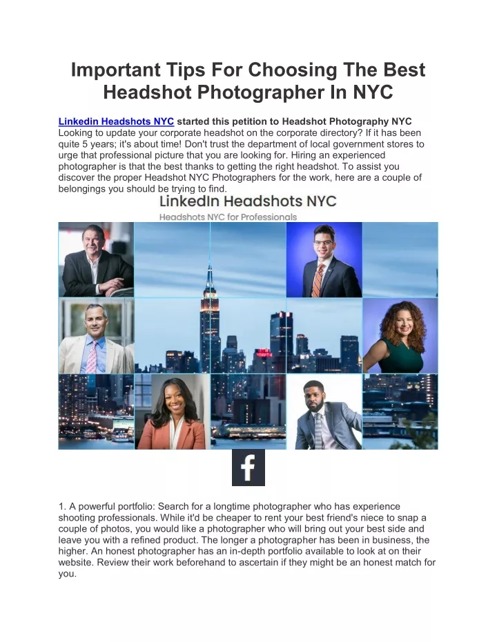 important tips for choosing the best headshot