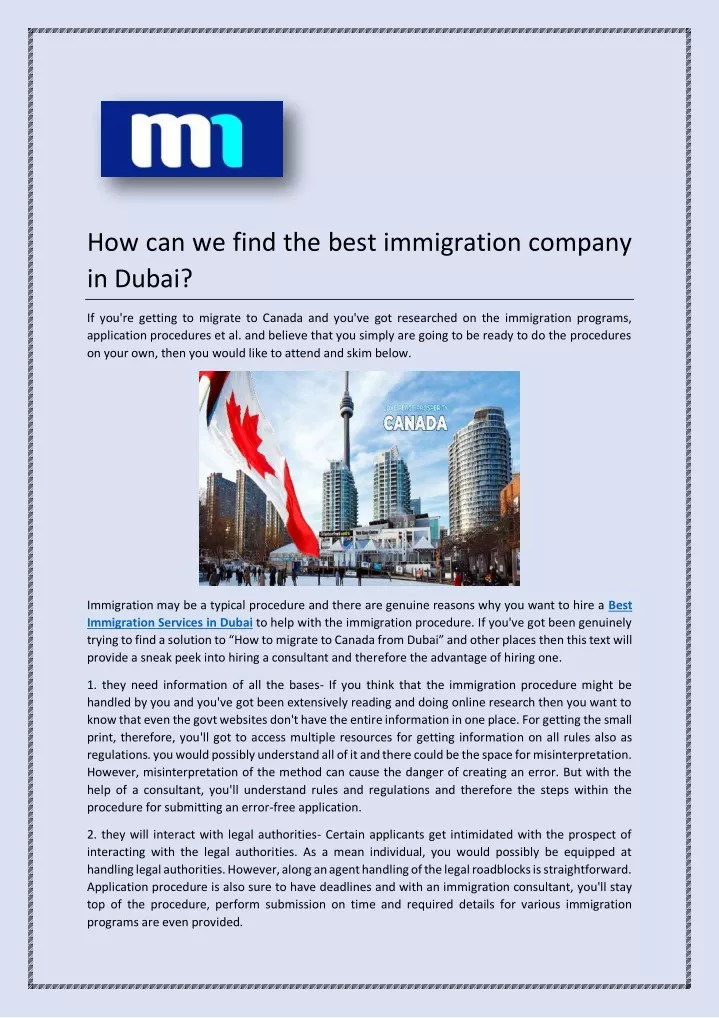 how can we find the best immigration company