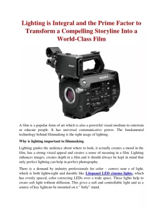 lighting is integral and the prime factor