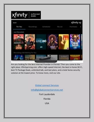 Best Internet Provider In Florida | Xfinitypricing.Com